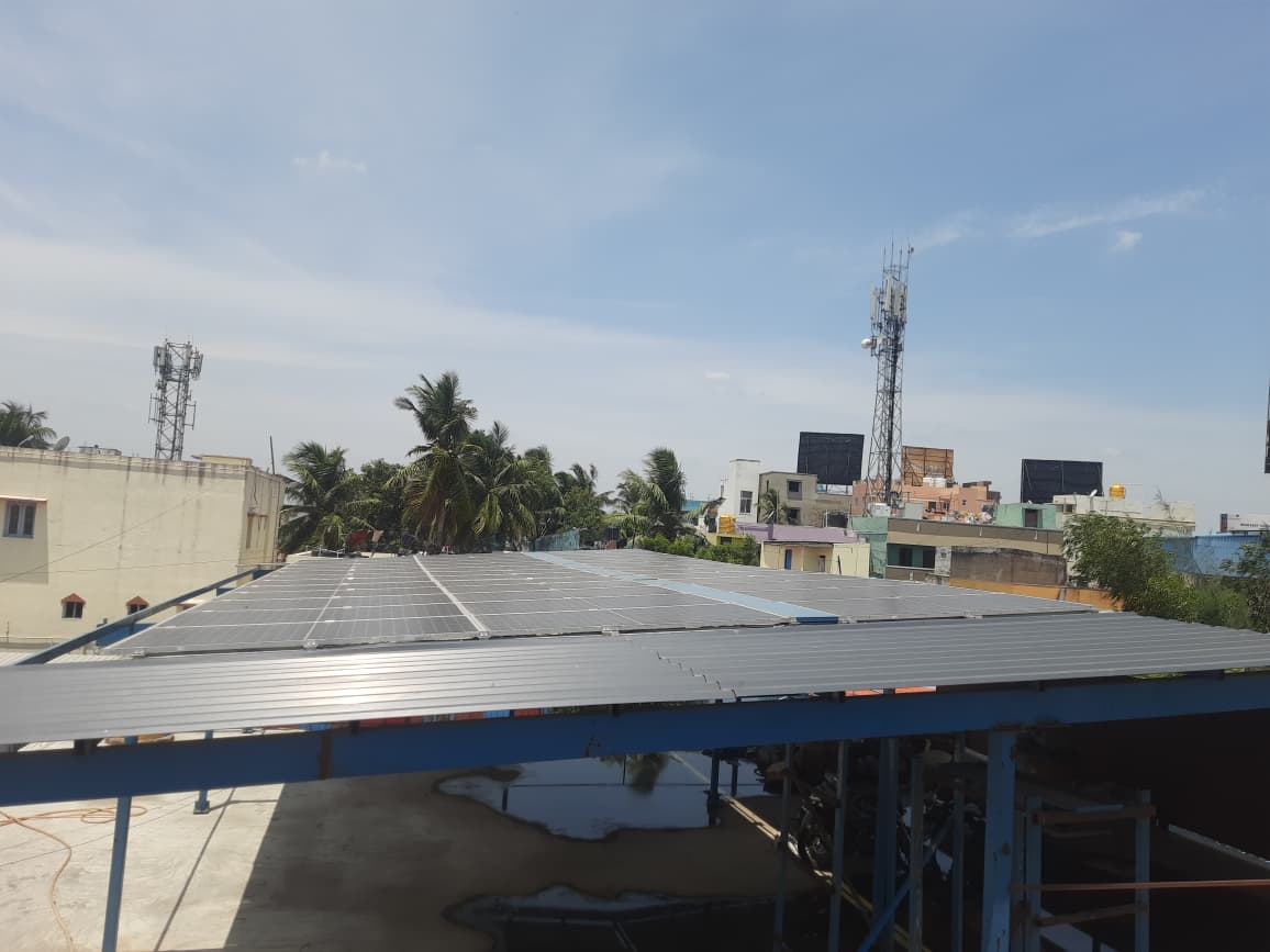 Hero Showroom Medavakkam - 20 KW High Raised Structure - Image 1