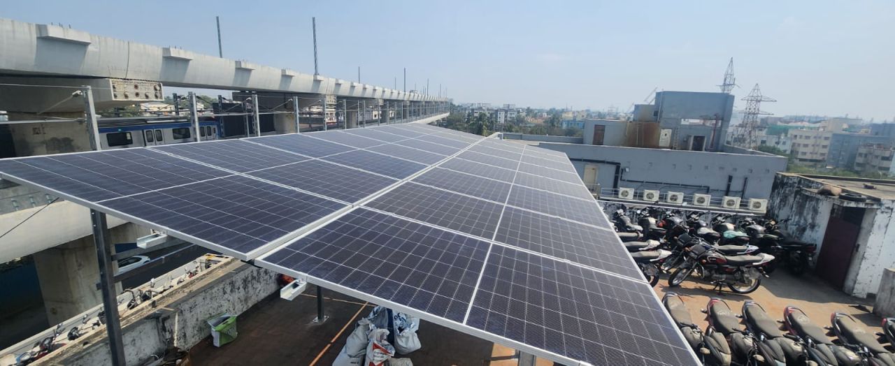 Powering Sustainability with Smart Space Utilization: 10 kW Solar Installation and commissioning at HM Motors, heromotocorp, Porur - Image 1