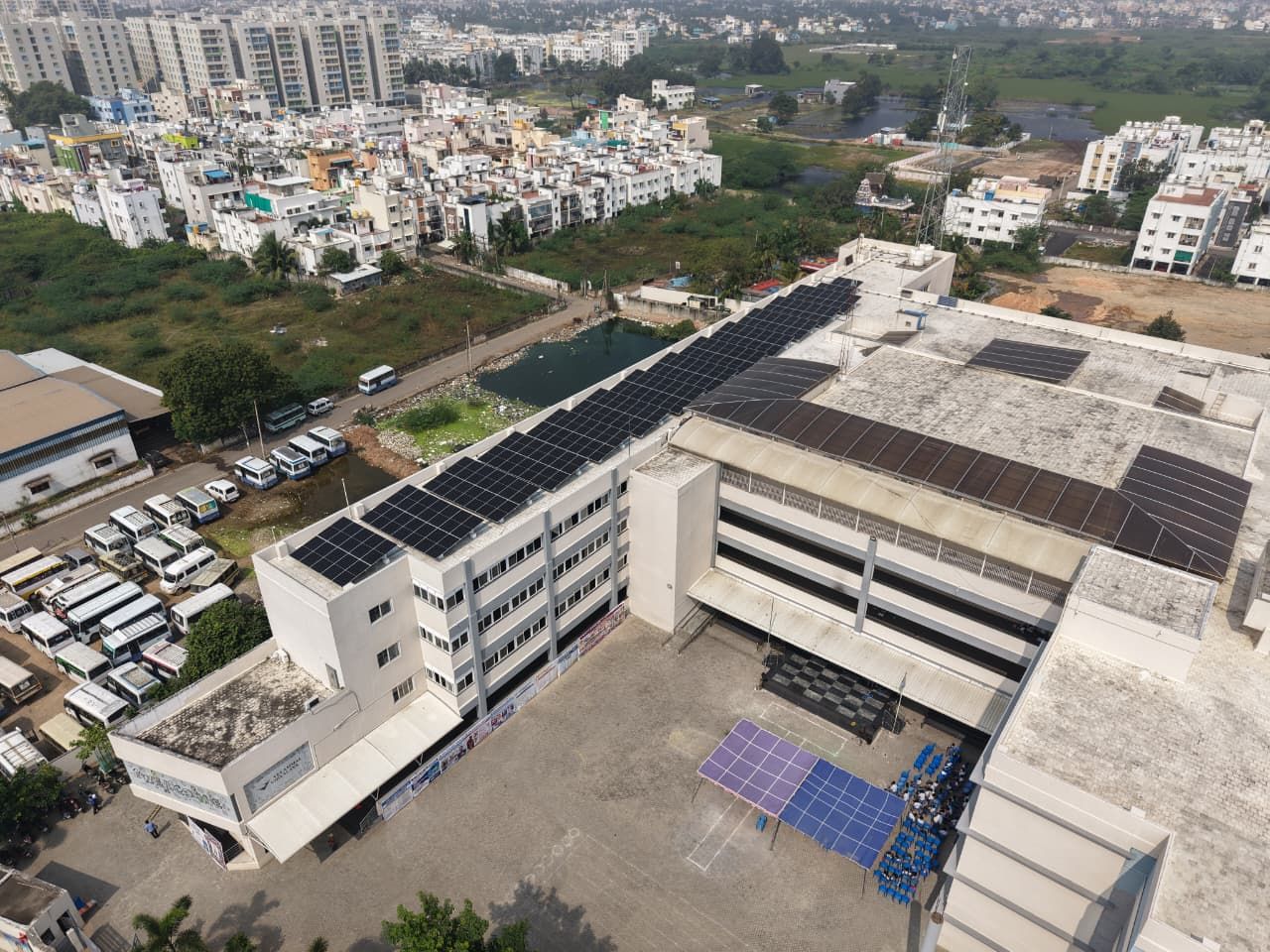 VELAMMAL NEXUS SCHOOL - 110 KW Solar Power Project - Image 1