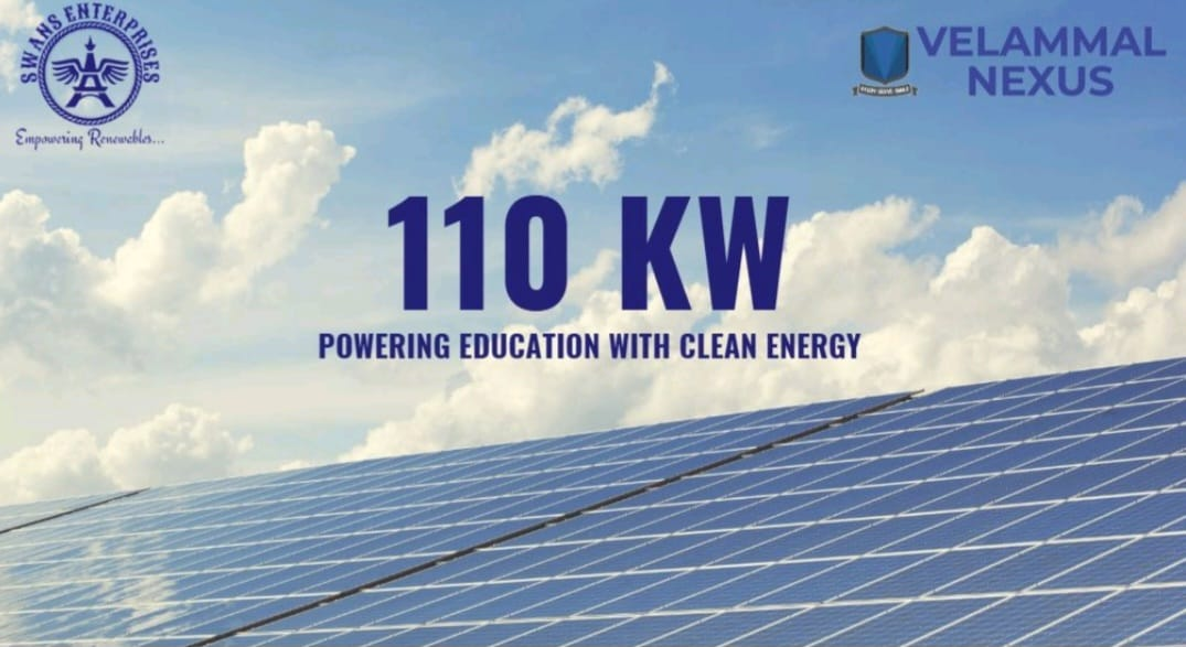 VELAMMAL NEXUS SCHOOL - 110 KW Solar Power Project - Image 1